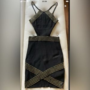 Black and gold dress